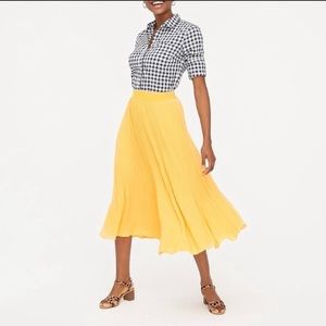NWOT - J Crew Marigold Pleated Midi Skirt - 6